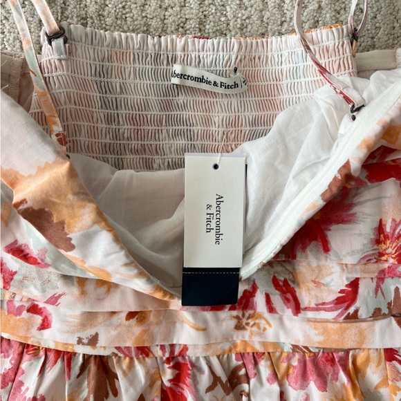 NWT ABERCROMBIE & FITCH Floral Poplin Convertible Strapless Midi Dress L - Picture 10 of 14